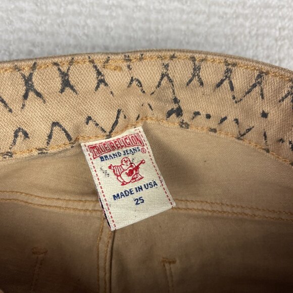 TRUE RELIGION JEANS Halle Mojave Lonestar Snakeskin Brown Slim Skinny 25 - Picture 9 of 16